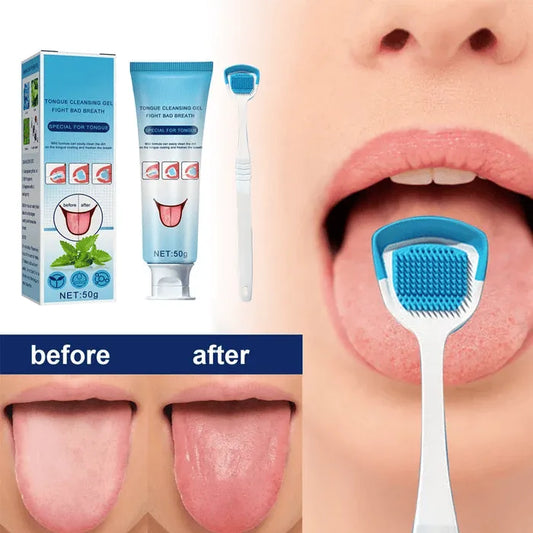 🔥Hot Sale ✨ UP TO 65% OFF🔥 Probiotic Tongue Cleaning Gel Set (Gel + Scraper)