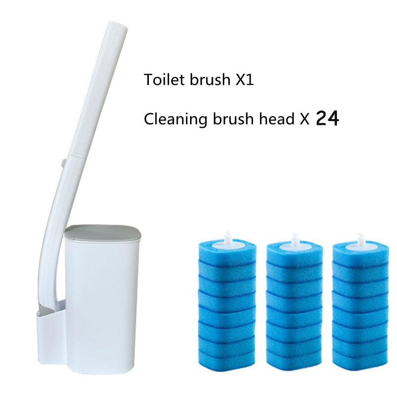 Disposable toilet brush